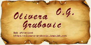 Olivera Grubović vizit kartica